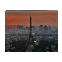 Paris France French Eiffel Tower Cosmetic Bag (xl) by Nexatart