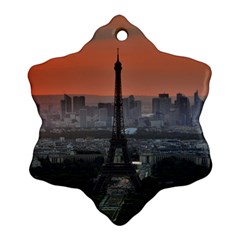 Paris France French Eiffel Tower Ornament (snowflake) by Nexatart