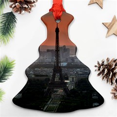 Paris France French Eiffel Tower Christmas Tree Ornament (two Sides) by Nexatart