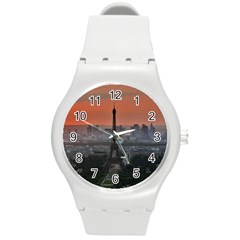 Paris France French Eiffel Tower Round Plastic Sport Watch (m) by Nexatart