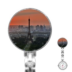 Paris France French Eiffel Tower Stainless Steel Nurses Watch by Nexatart