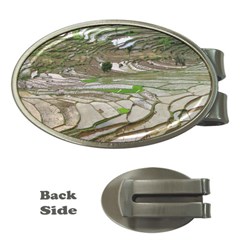 Rice Fields Terraced Terrace Money Clips (oval)  by Nexatart