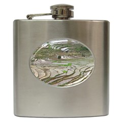 Rice Fields Terraced Terrace Hip Flask (6 Oz) by Nexatart