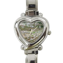 Rice Fields Terraced Terrace Heart Italian Charm Watch by Nexatart