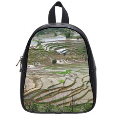 Rice Fields Terraced Terrace School Bag (small) by Nexatart