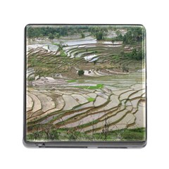 Rice Fields Terraced Terrace Memory Card Reader (square) by Nexatart