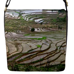 Rice Fields Terraced Terrace Flap Messenger Bag (s) by Nexatart