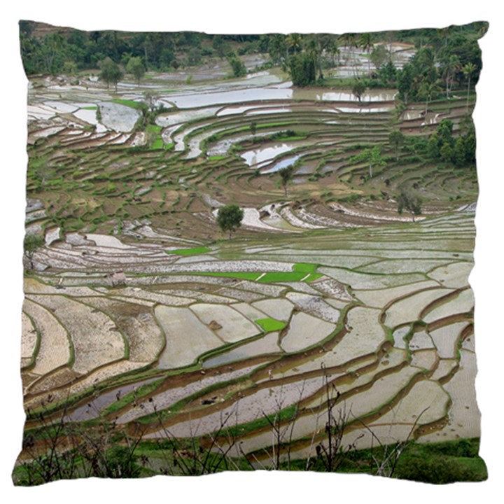 Rice Fields Terraced Terrace Large Flano Cushion Case (Two Sides)