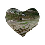 Rice Fields Terraced Terrace Standard 16  Premium Flano Heart Shape Cushions Front