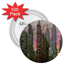 Flat Iron Building Toronto Ontario 2 25  Buttons (100 Pack)  by Nexatart