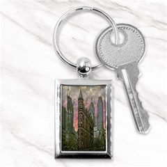 Flat Iron Building Toronto Ontario Key Chains (rectangle)  by Nexatart