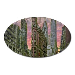 Flat Iron Building Toronto Ontario Oval Magnet by Nexatart