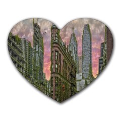 Flat Iron Building Toronto Ontario Heart Mousepads by Nexatart