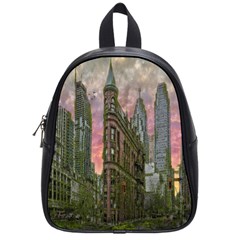 Flat Iron Building Toronto Ontario School Bag (small) by Nexatart