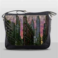 Flat Iron Building Toronto Ontario Messenger Bags by Nexatart