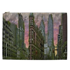 Flat Iron Building Toronto Ontario Cosmetic Bag (xxl)  by Nexatart