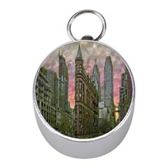 Flat Iron Building Toronto Ontario Mini Silver Compasses by Nexatart