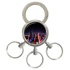 Dubai Cityscape Emirates Travel 3-ring Key Chains by Nexatart