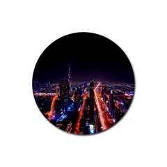 Dubai Cityscape Emirates Travel Rubber Coaster (round)  by Nexatart