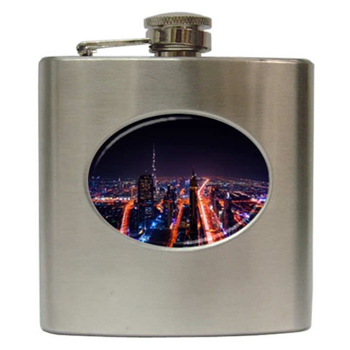 Dubai Cityscape Emirates Travel Hip Flask (6 oz)