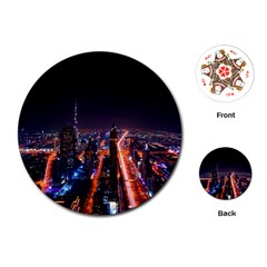 Dubai Cityscape Emirates Travel Playing Cards (round)  by Nexatart