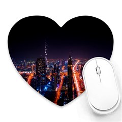 Dubai Cityscape Emirates Travel Heart Mousepads by Nexatart