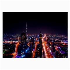 Dubai Cityscape Emirates Travel Large Glasses Cloth (2-side) by Nexatart