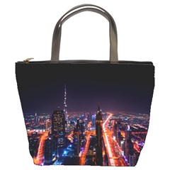 Dubai Cityscape Emirates Travel Bucket Bags by Nexatart