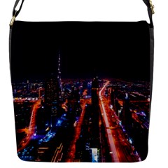 Dubai Cityscape Emirates Travel Flap Messenger Bag (s) by Nexatart