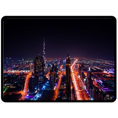 Dubai Cityscape Emirates Travel Double Sided Fleece Blanket (large)  by Nexatart