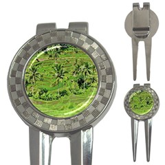 Greenery Paddy Fields Rice Crops 3-in-1 Golf Divots by Nexatart