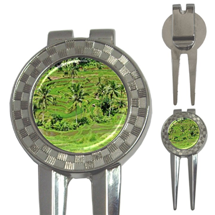 Greenery Paddy Fields Rice Crops 3-in-1 Golf Divots