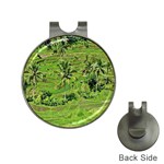 Greenery Paddy Fields Rice Crops Hat Clips with Golf Markers Front