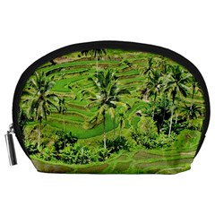 Greenery Paddy Fields Rice Crops Accessory Pouches (large)  by Nexatart