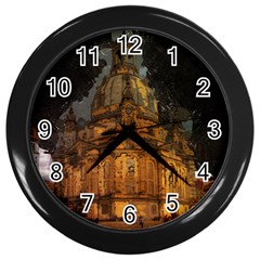 Dresden Frauenkirche Church Saxony Wall Clocks (black) by Nexatart