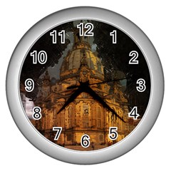 Dresden Frauenkirche Church Saxony Wall Clocks (silver)  by Nexatart