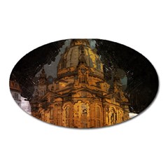 Dresden Frauenkirche Church Saxony Oval Magnet by Nexatart