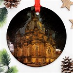 Dresden Frauenkirche Church Saxony Round Ornament (Two Sides) Back