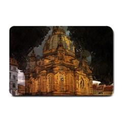 Dresden Frauenkirche Church Saxony Small Doormat  by Nexatart