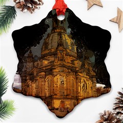 Dresden Frauenkirche Church Saxony Ornament (snowflake) by Nexatart