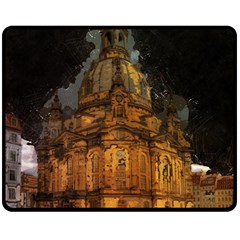 Dresden Frauenkirche Church Saxony Double Sided Fleece Blanket (medium)  by Nexatart