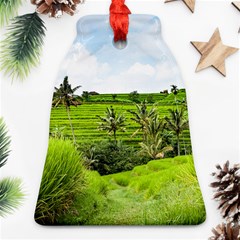 Bali Rice Terraces Landscape Rice Bell Ornament (two Sides) by Nexatart