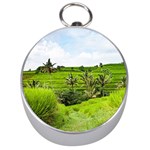 Bali Rice Terraces Landscape Rice Silver Compasses Front