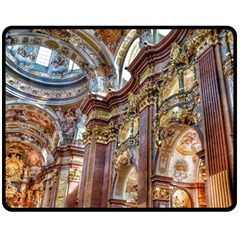 Baroque Church Collegiate Church Fleece Blanket (medium)  by Nexatart