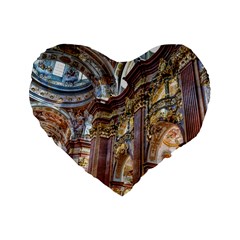 Baroque Church Collegiate Church Standard 16  Premium Heart Shape Cushions by Nexatart