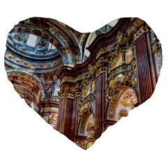 Baroque Church Collegiate Church Large 19  Premium Heart Shape Cushions by Nexatart