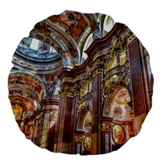 Baroque Church Collegiate Church Large 18  Premium Flano Round Cushions by Nexatart