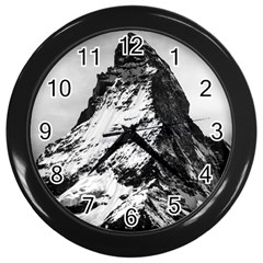 Matterhorn Switzerland Mountain Wall Clocks (black) by Nexatart