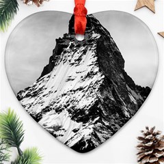 Matterhorn Switzerland Mountain Heart Ornament (two Sides) by Nexatart