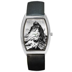 Matterhorn Switzerland Mountain Barrel Style Metal Watch by Nexatart